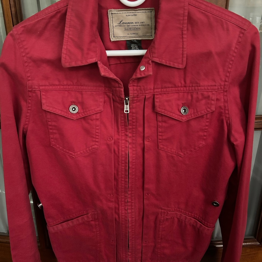 Ralph Lauren Cherry Red Casual Zip Jacket